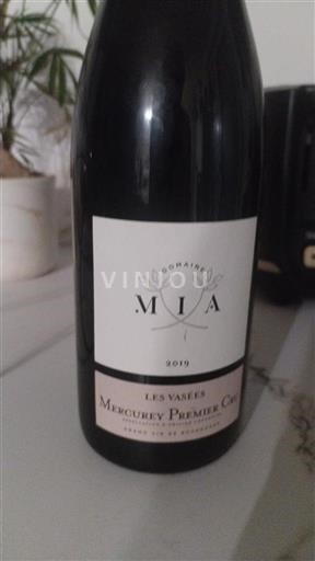 Bourgogne Mercurey Premier Cru Domaine MIA Les Vasées 2019