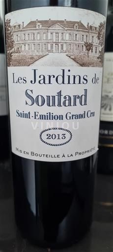 Burdeos Saint-Émilion Gran Cru Grand Cru Soutard Les Jardins de Soutard 2013