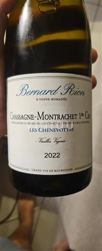 Bourgondië Chassagne-Montrachet Premier Cru Bernard Rion Les Chenevottes Vieilles Vignes 2022