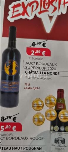 Bordeaux Bordeaux Supérieur Château La Monde 2020