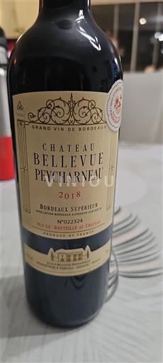 Bordeaux Bordeaux Supérieur Château Bellevue Peycharneau 2018