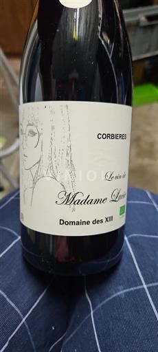 Languedoc Corbières Domaine Des XIII Le vin de Madame Lucie 2023