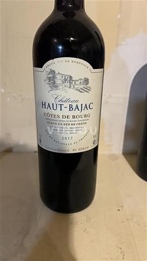 Burdeos Côtes-de-bourg Château Haut-Bajac 2017