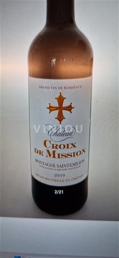 Bordeaux Montagne-saint-émilion Château Croix de Mission 2019