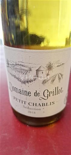 Burgundi Petit-chablis Domaine Grillot Séduction 2018