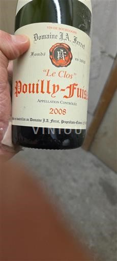 Burgundija Pouilly-fuissé Domaine J.A. Ferret Le Clos 2008