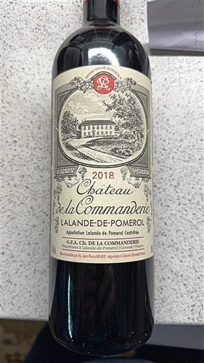 Bordeaux Lalande-de-Pomerol Château La Commanderie 2018