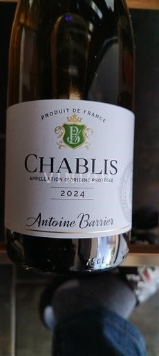 Burgundy Chablis Antoine Barrier 2024