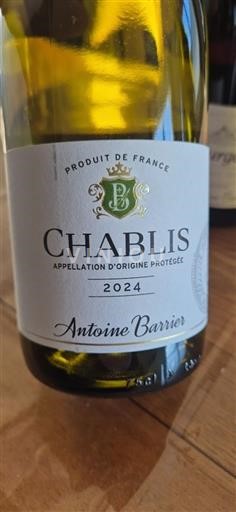 Bourgogne Chablis Antoine Barrier 2024