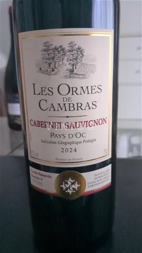 Languedoc-Roussillon Pays d'Oc Les Ormes de Cambras Cabernet Sauvignon 2024