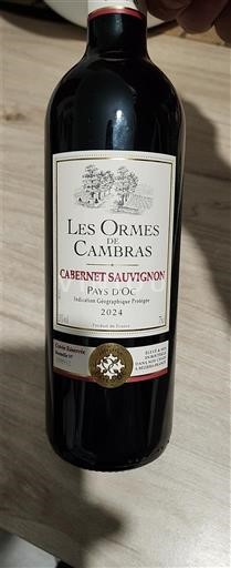 Languedoc og Roussillon Pays d'oc Les Ormes de Cambras Cabernet Sauvignon 2024