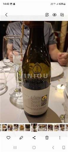 Rhônetal Châteauneuf-du-Pape Clos Saint Jean Ohne Jahrgang