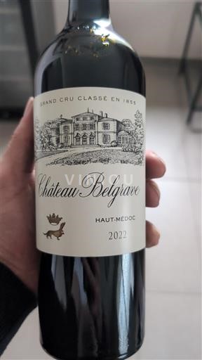 Bordeaux Haut-Médoc Grand Cru Château Belgrave 2022