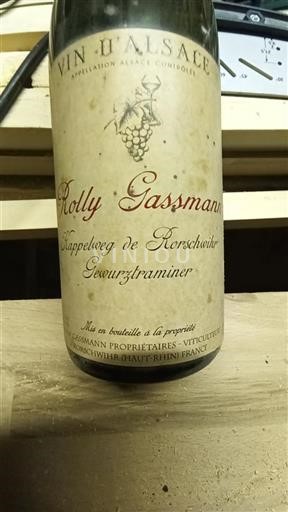 Vin Blanc sec Kappelweg de Rorschwihr Rolly Gassmann 2001 France Alsace Vin de France Grand Cru