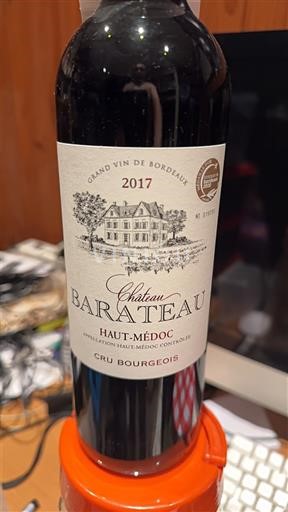 Bordeaux Haut-Médoc Cru Bourgeois Château Barateau 2017