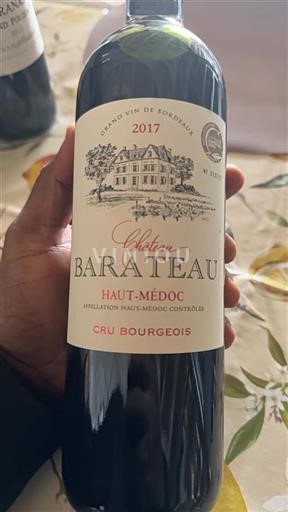Burdeos Haut-Médoc Cru Bourgeois Château Barateau 2017