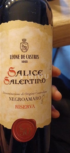 Puglia Salice Salentino Leone de Castris Negroamaro Riserva 2020