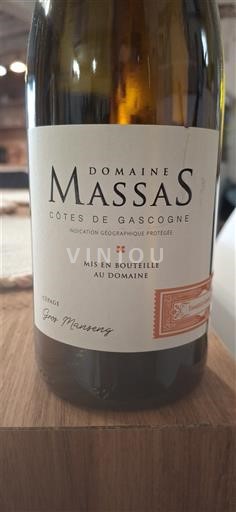Verërat Blanc sec Domaine Massas Non millésimé Francë Jugperëndim Bregdeti i Gasconisë IGP