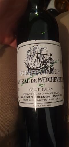 Burdeos Saint-Julien Château Beychevelle Amiral de Beychevelle 1987