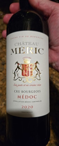 Bordéus Médoc Cru Bourgeois Château Méric 2020