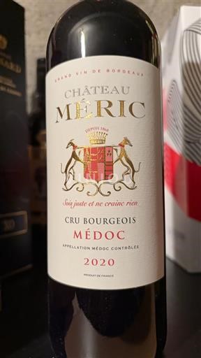 Bordeaux Médoc Cru Bourgeois Château Méric 2020