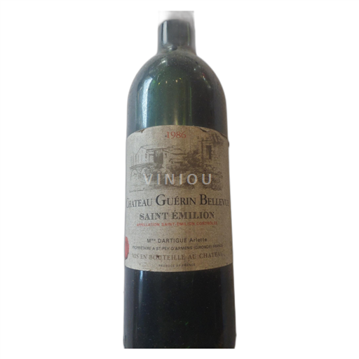 Bordeaux Saint-Émilion Château Guérin Bellevue 1986