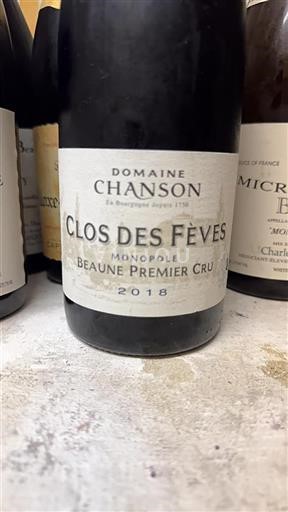 Burgundi Beaune Premier Cru Domaine Chanson Clos des Fèves 2018