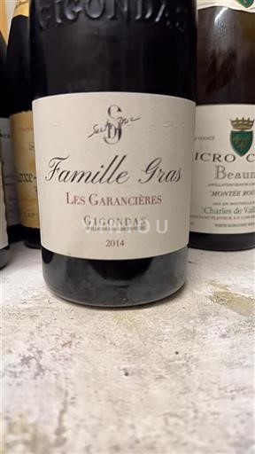 Rona dolina Gigondas Famille Gras Les Garancières 2014