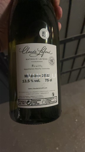 Valea Loarei Reuilly Claude Lafond 2022