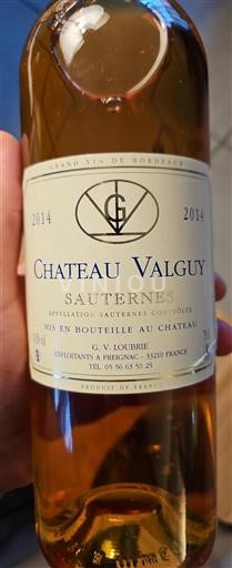 Bordéus Sauternes Château Valguy 2014