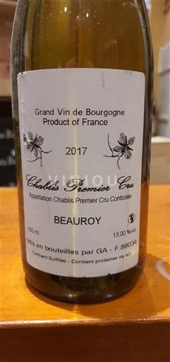 Borgonha Chablis Premier Cru Beauroy 2017