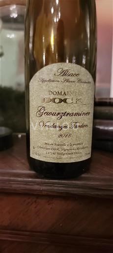 Alsace Grand Cru Domaine Dock Vendanges Tardives 2018