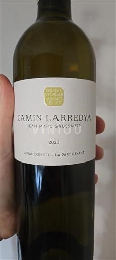 Sudoeste Jurançon Camin Larredya La Part Davant 2023