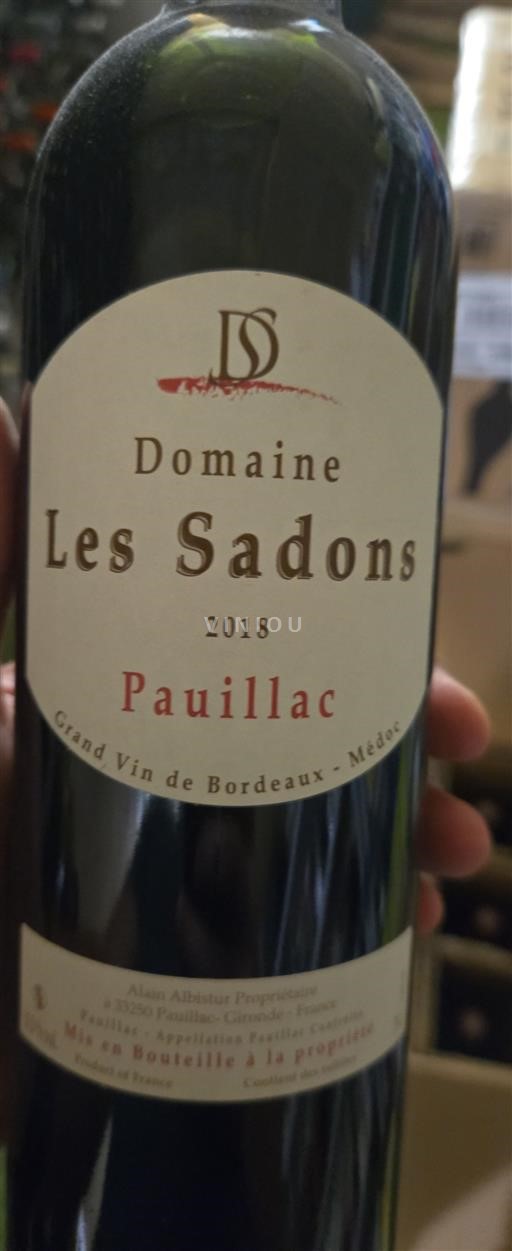 Bordeaux Pauillac Domaine Les Sadons 2018