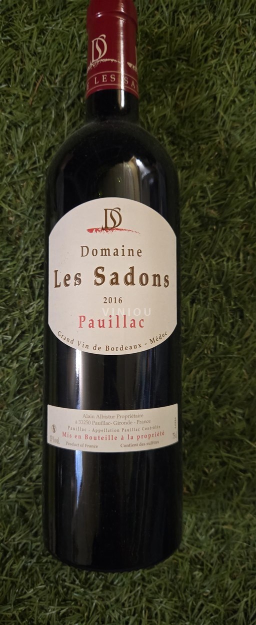 Bordeaux Pauillac Domaine Les Sadons 2016