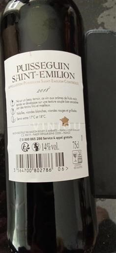 Bordeaux Puisseguin-saint-émilion Chantet Blanet 2018
