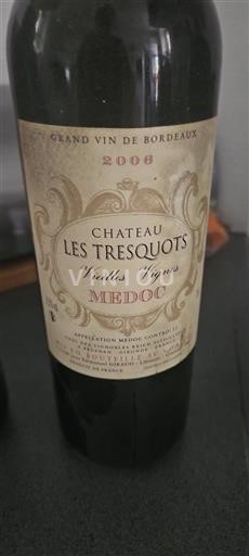 Bordéus Médoc Château Les Tresquots Vieilles Vignes 2006