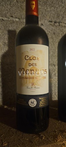 Bordeaux Saint-Émilion Grand Cru Grand Cru Clos des Menuts 2022