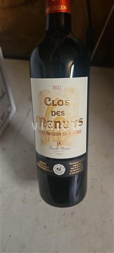 Bordeaux Saint-Émilion Grand Cru Grand Cru Clos des Menuts 2022