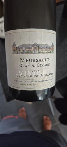 Borgoña Meursault Domaine Génot-Boulanger Clos du Cromin 2014