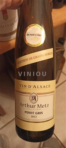 Alsasko Sélection de Grains Nobles Arthur Metz 2013