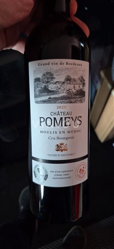 Bordeaux Moulis-en-Médoc Cru Bourgeois Château Pomeys 2020