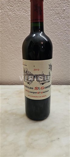 Bordeaux Saint-Georges-Saint-Émilion Château St. Georges 2012