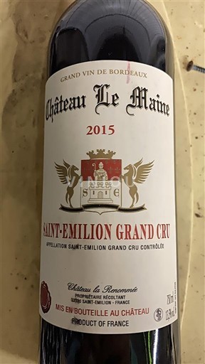 Bordeaux Saint-Émilion Grand Cru Château Le Maine 2015
