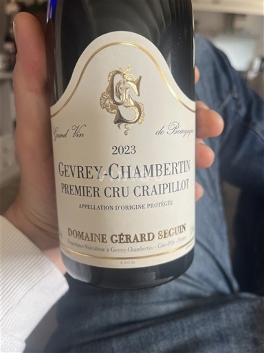 Bourgogne Gevrey-chambertin Premier Cru Domaine Gérard Seguin Premier Cru Craipillot 2023