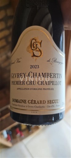 Bourgogne Gevrey-chambertin Premier Cru Domaine Gérard Seguin Premier Cru Craipillot 2023