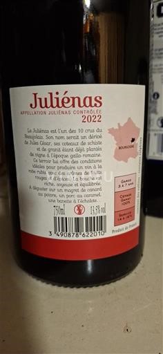 Beaujolais Juliénas AOC Cave des grands crus blanc 2022