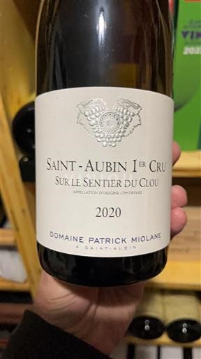 Bourgogne Thánh Aubin Premier Cru Domaine Patrick Miolane Sur le Sentier du Clou 2020