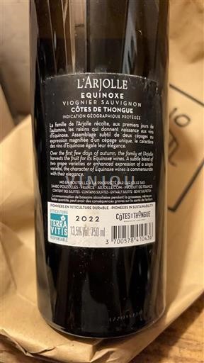 Languedoc ja Roussillon Côtes de Thongue L'Arjolle Equinoxe 2022