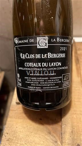 Loirevallei Coteaux du Layon Domaine La Bergerie Le Clos de la Bergerie 2021